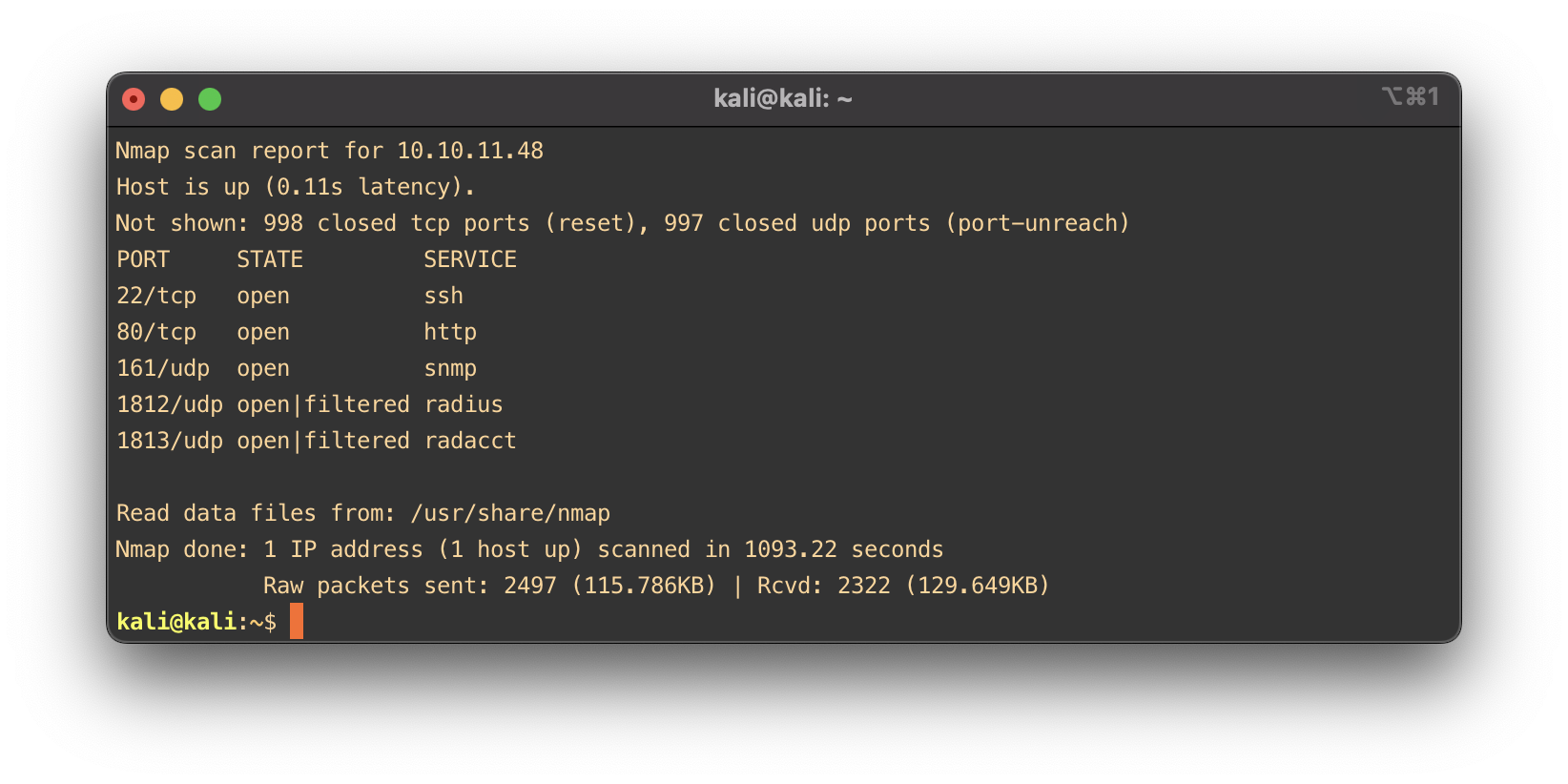nmap result